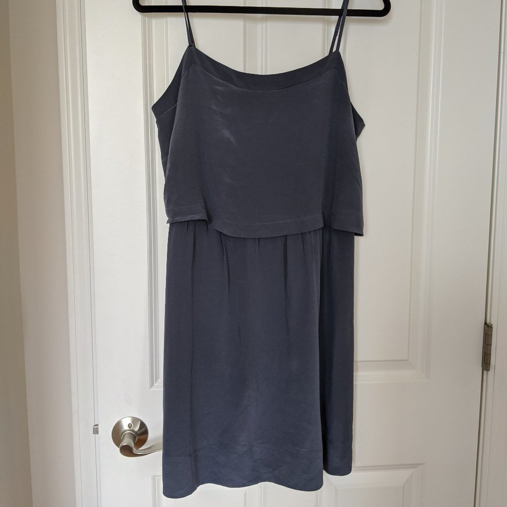 Madewell Gray Silk Dress